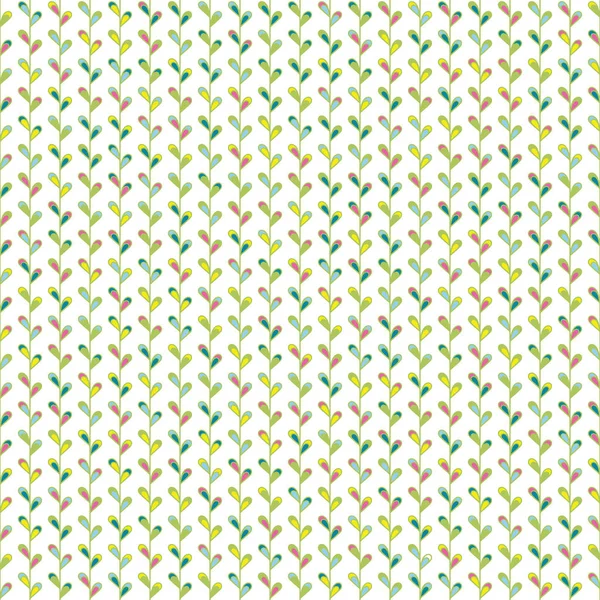 Eenvoudig patroon met kleurrijke bladeren — Stockvector