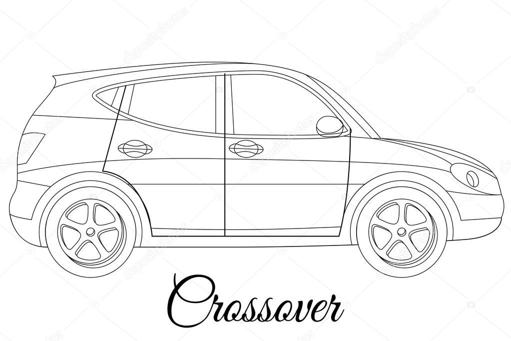 crossover car body type outline