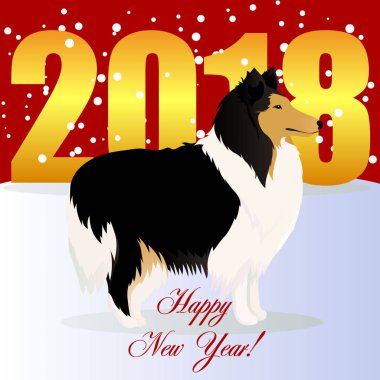 Mutlu yeni yıl kartı ile kömür ocağı