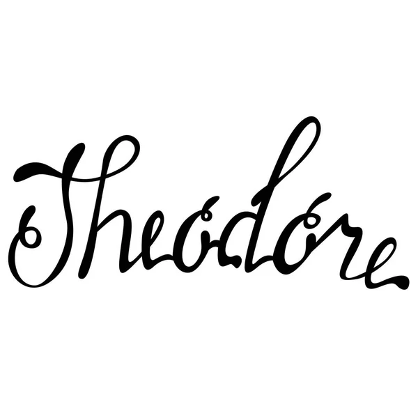 Letras de nome Theodore — Vetor de Stock