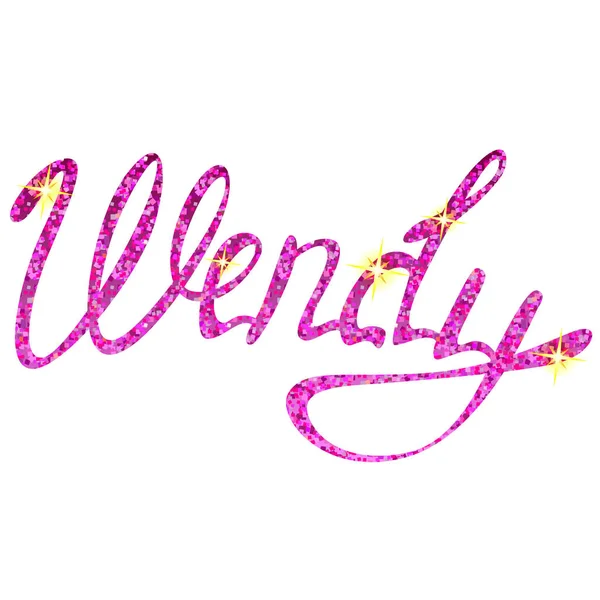 Wendy name lettering tinsels — Stock Vector