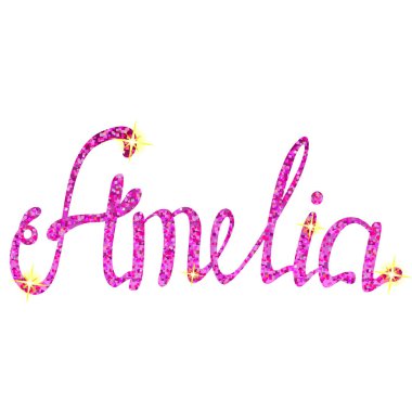 Amelia adı tinsels yazı