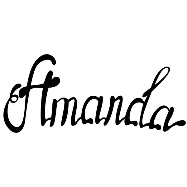 Nome Amanda letras —  Vetores de Stock