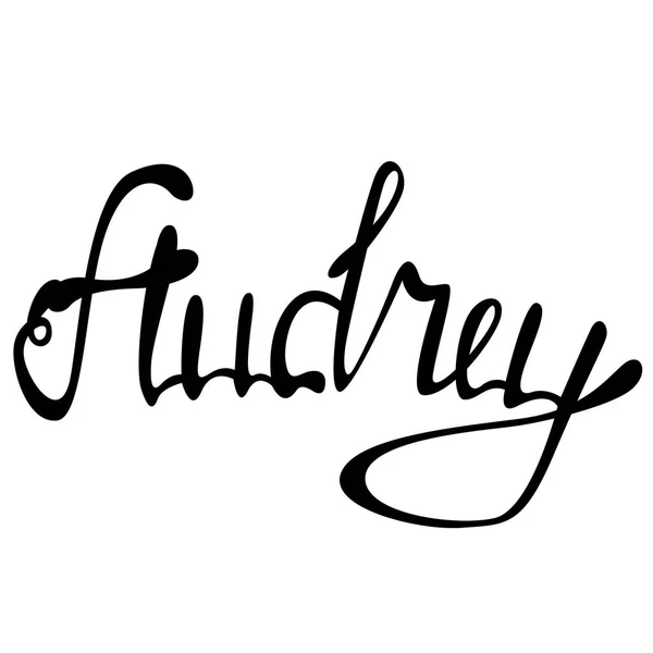 Letras de nome Audrey — Vetor de Stock