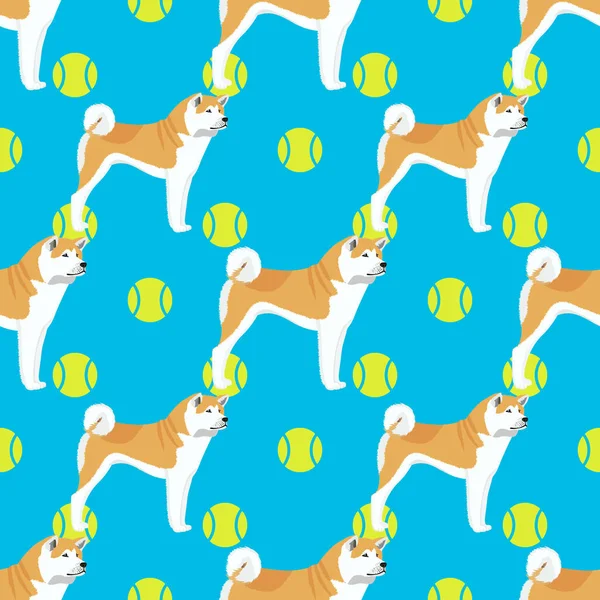 Akita inu chien de race modèle vectoriel sans couture — Image vectorielle