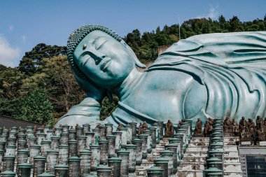 Nanzo-in Tapınağı, Fukuoka, Japonya. Nanzoin, Sasaguri, Fukuoka Bölgesi, Japonya 'da bulunan bir Shingon mezhebidir..