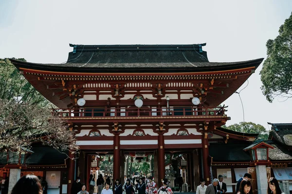 Dazaifu Fukuoka Japan November 2019 Dazaifu Tenmangu Helgedom Liksom Platser — Stockfoto