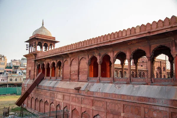 Джама Масджид Зовнішньої Стіни Старому Делі Індія Під Час Заходу — стокове фото