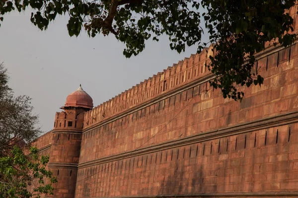 Huvudentrén Till Red Fort Building Red Fort Ett Historiskt Fort — Stockfoto