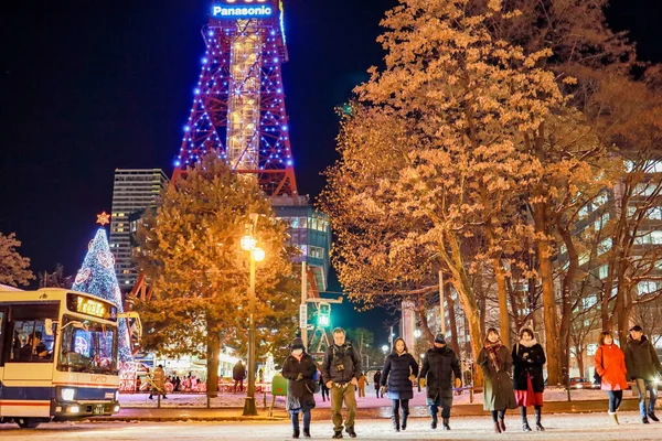 Odori Park Sapporo Hokkaido Japan December 2019 Odori Park Julen — Stockfoto