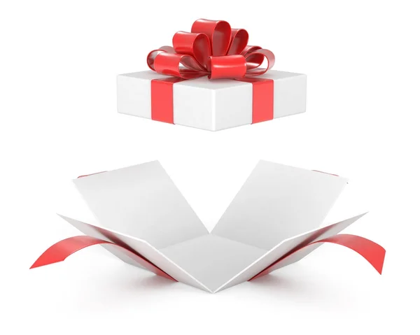 Open red gift box — Stock Photo, Image