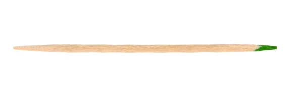 Дерев'яна зубочистка ізольована на білому тлі — стокове фото