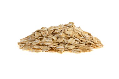 Beyaz arka plan üzerinde izole yulaf ezmesi