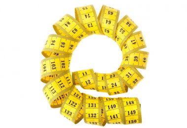 Beyaz arka plan üzerinde izole santimetre