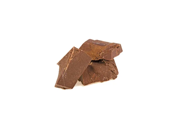 Csokoládé elszigetelt fehér háttér — Stock Fotó