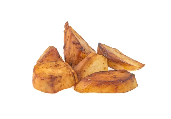 Fried potatoes isolated on white background — Stock Photo, Image