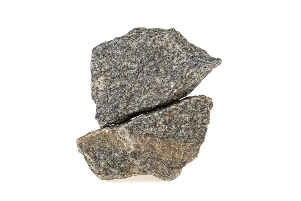 돌, 흰색 배경에 고립 된 화강암에 돌 — 스톡 사진