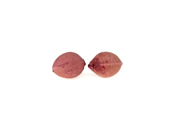 Duas pedras de cereja isoladas no fundo branco — Fotografia de Stock