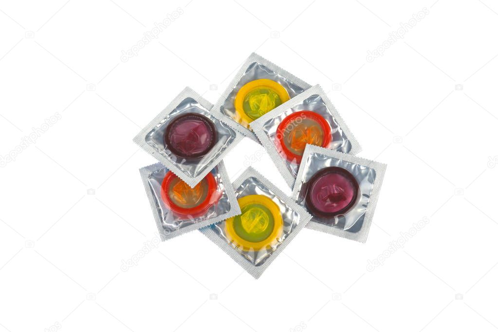 condom isolated on white background