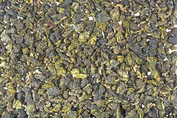 Pile of green tea on white background — Stock Photo, Image