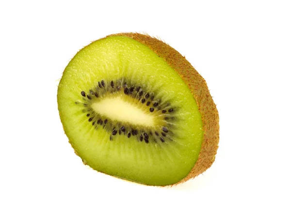 Scheibe Kiwi Auf Weißem Hintergrund — Stockfoto