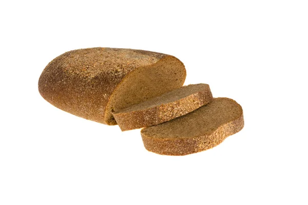 Chleb Żytni Białym Tle — Zdjęcie stockowe