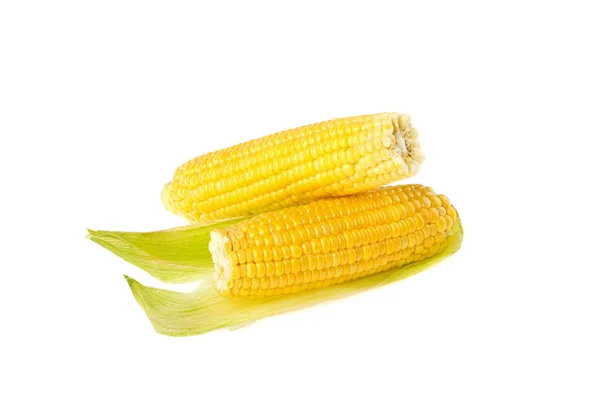 Kukuřice Cukrová Bílém Pozadí — Stock fotografie