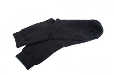 Siyah çoraplar beyaz arkaplanda izole