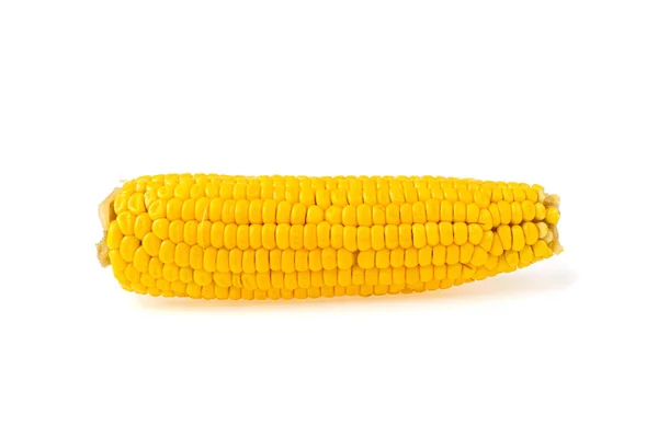 Кукуруза Приготовлена Белом Фоне — стоковое фото