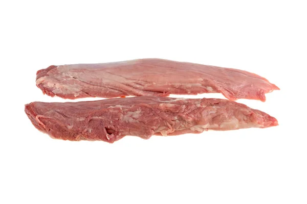 Schweinefleischfilets Auf Weißem Hintergrund — Stockfoto