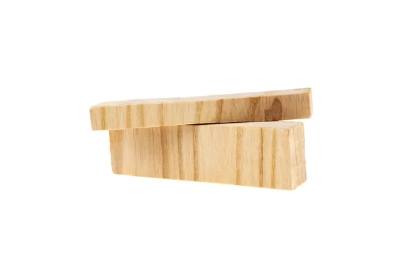 Holzplanke Auf Weißem Hintergrund — Stockfoto