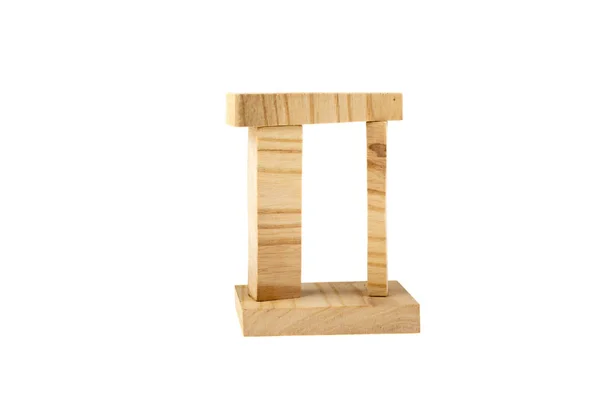 Stukken Van Een Houten Plank Een Witte Achtergrond — Stockfoto