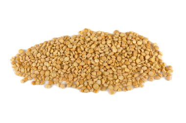 Beyaz arka plan üzerinde kuru bezelye