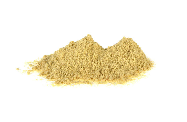 ginger ground on a white background