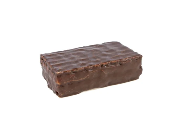 Waffle Doces Chocolate Fundo Branco — Fotografia de Stock