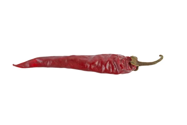 Czerwona Papryka Suszona Białym Tle — Zdjęcie stockowe