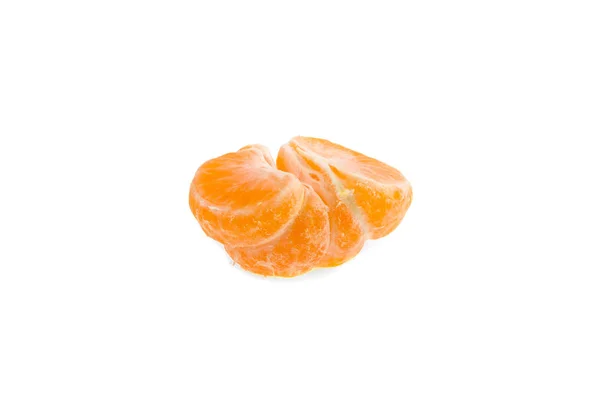 Mandarin slices on a white background isolated — Stock Photo, Image