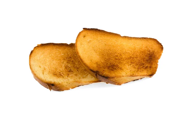 Toastjes Een Witte Achtergrond Geïsoleerd — Stockfoto