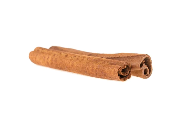 Two Cinnamon Sticks White Background Isolated — Stock Photo, Image