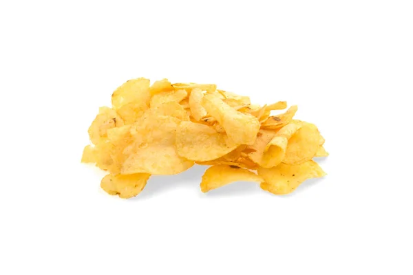 Patatas Fritas Sobre Fondo Blanco Aislado — Foto de Stock