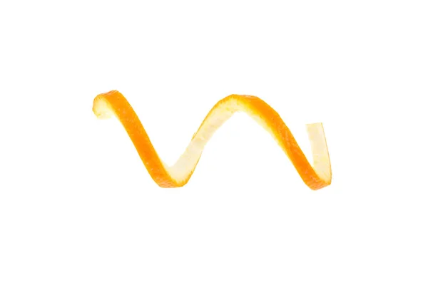 Orange Zest Isolated White Background Orange Twist — Stock Photo, Image