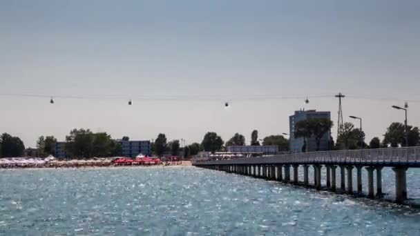 Ligne Gondole Près Plage — Video