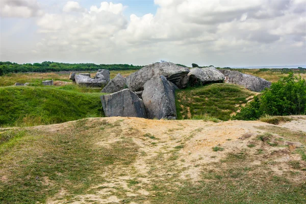 Pointe du Hoc ruínas, Normandia, França — Fotografia de Stock