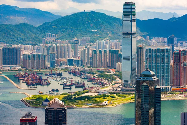 Hong Kong et le port de Victoria — Photo