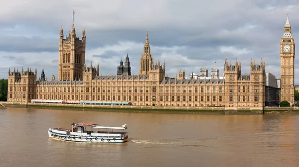 Здания Парламента Лондон Англия Британская Резиденция Берегу Реки Темзы — стоковое фото