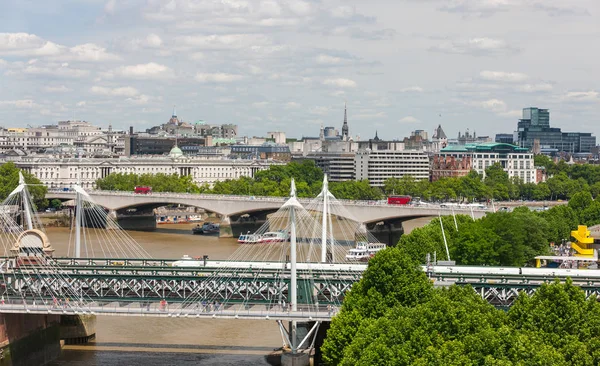 Huntington Bridge Waterloo Bridge River Thames East London Skyline England — Stock Photo, Image