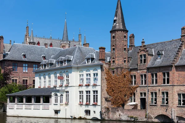 Riverside Architecture Bruges Brugge Belgio — Foto Stock