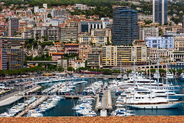Porto Hercule Porto Barco Monte Carlo Mônaco Riviera Francesa — Fotografia de Stock