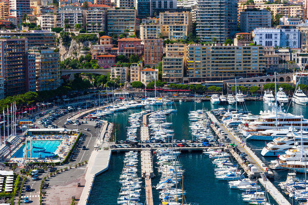 Port Hercule boat harbour, Monte Carlo, Monaco, French Riviera