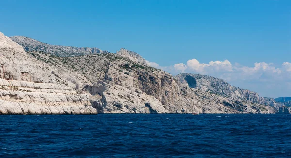 Section of Calanques National Park, mountainous coastline in south France near Marseille